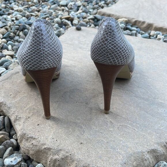 MODA Spana Cork Open Toe Heels. Taupe Size 7.5 - Picture 4 of 7